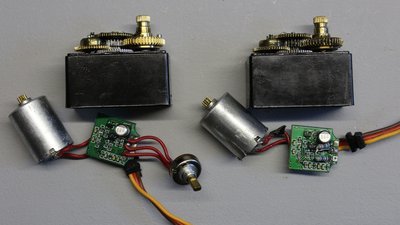 Servos for continuous rotation