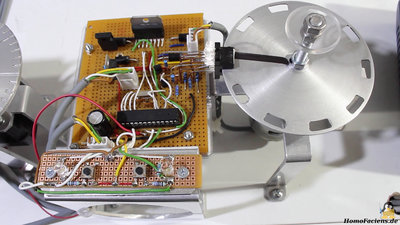DC motor with sensor disc