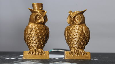Anycubic i3 Mega 3D printer sample print owls