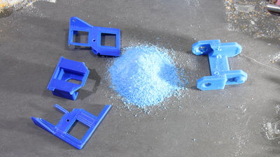 Direct granules extruder V2, shredded PLA
