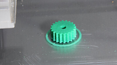 Direct Granules Extruder V3, sample print gear