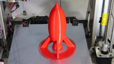 Direct Granules Extruder V3, sample print Rocket