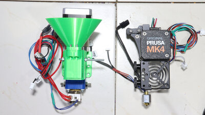 Comparison Nextruder and granule extruder