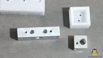 Direct Granule Extruder V7.0: Aluminium blocks