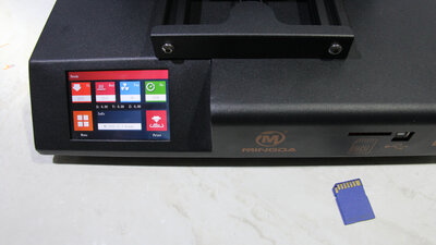 Mingda D2 3D printer SD card slot and touchscreen