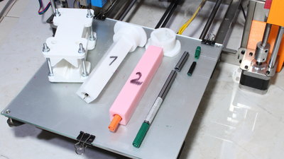Umbau Zonestar 3D Drucker zum Plotter, gedruckte Vierkantrohre