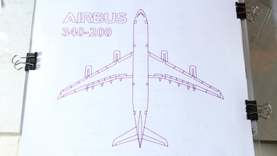 Umbau Zonestar 3D Drucker zum Plotter, Beispieldruck: Airbus
