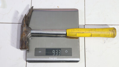 Hammer on kitchen scale