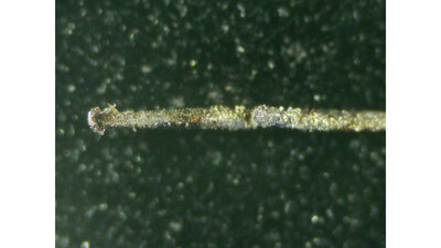 Tungsten electrode after engraving