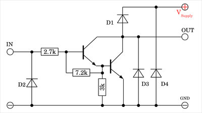 ULN2803A channel with Darlington transistor