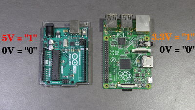 GPIOs Raspberry Pi and Arduino UNO in input mode