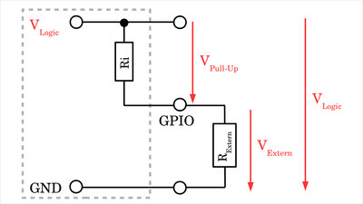 Measuring the internal pull-up resistor