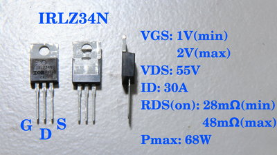 N-channel MOSFETs IRLZ34N