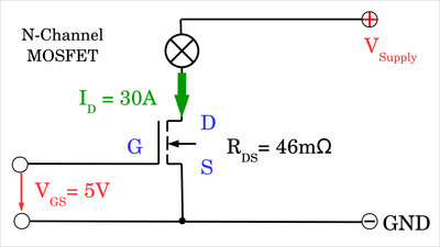N-channel MOSFET power loss