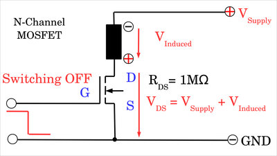 Inductive load without flyback diode