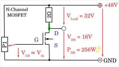 N-channel MOSFET switching losses
