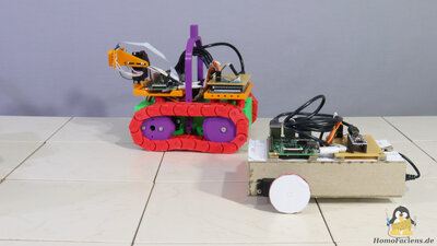 Roboter R21, mail2code, basierend auf einem Raspberry Pi und ATmega328