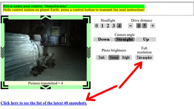 User manual Rovers, take high resolution snapshot