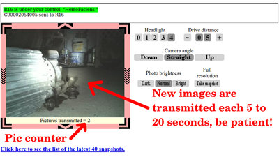 User manual Rovers, image stream