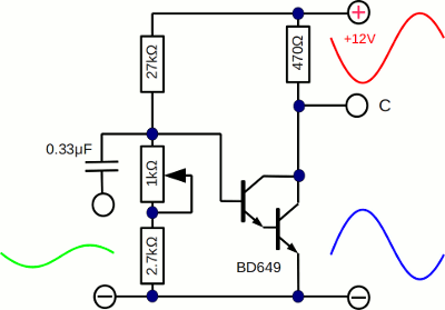 Circuit layout Darlington transistor