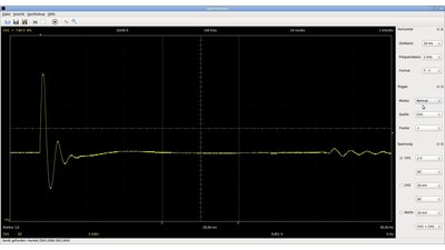 Oscilloscope plot 4.7μF input capacitor