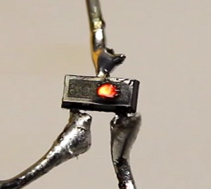 Glowing transistor