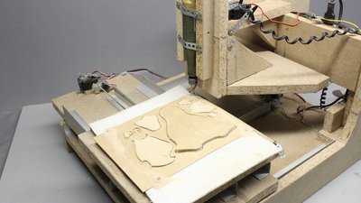 CNC machine V0.5, cutting plywood
