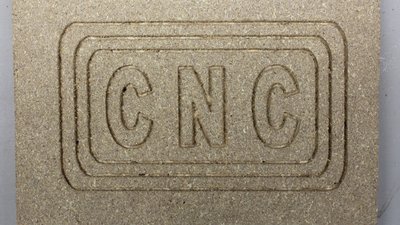 CNC machine V0.5, engraving chipboard