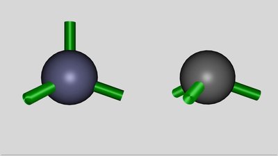 Hybridized Atom according to the ball and stick model