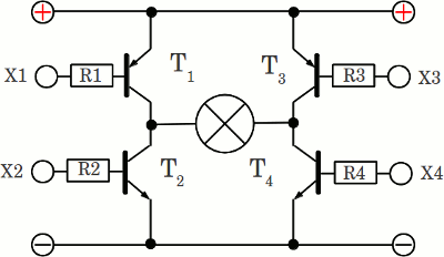 H brige composed of NPN transistors