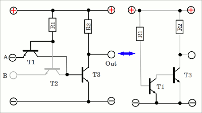 TTL NAND-Gatter, Funktionsweise