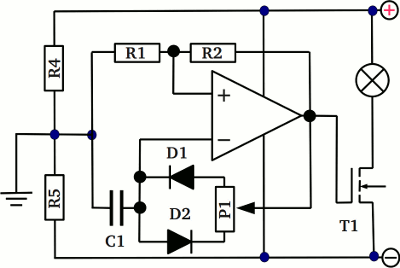 PWM circuit layout, base frequency 330Hz