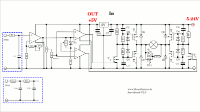 Circuit layout of servo control board