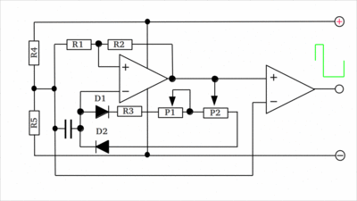 Simple circuit layout of a servotester