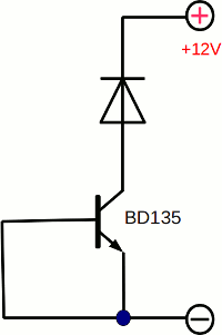Transistor with diode as load