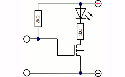 MOSFET with pull-up resistor